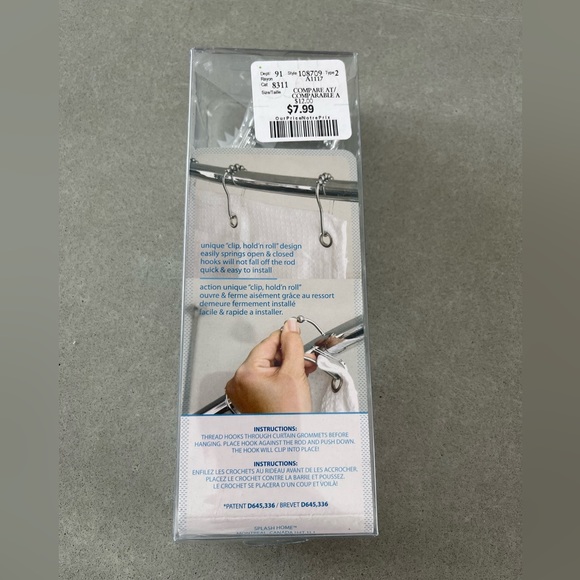 NWT Shower Curtain Hooks
** 3 for $20! - Picture 3 of 3